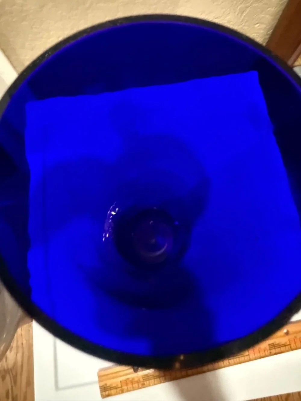 Handcrafted Mouthblown Cobalt Blue Glass Vase From Poland 11.5 Inches Tall